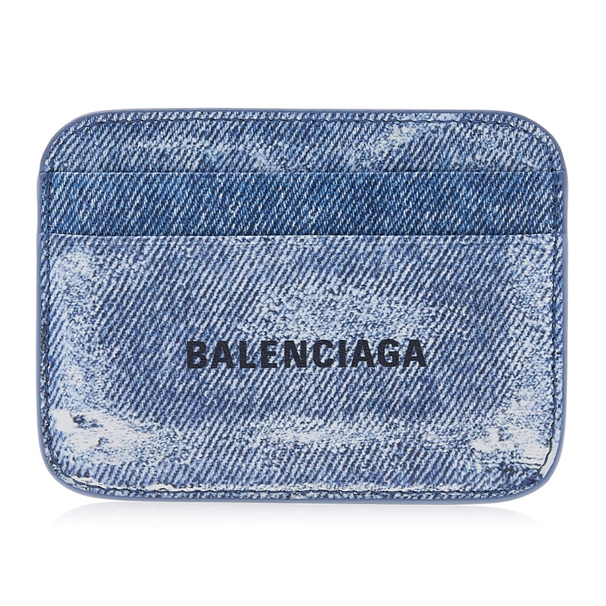 Men's denim print card case