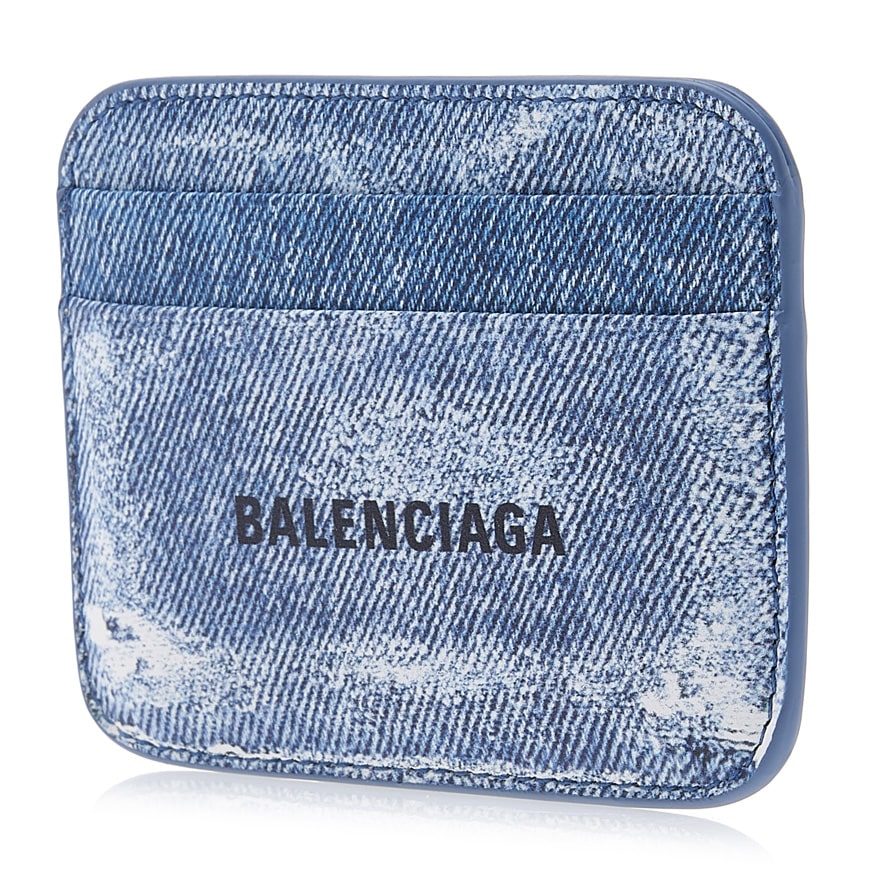 Men's denim print card case