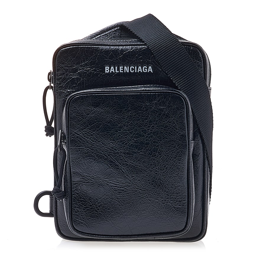 MEN'S EXPLORER CROSSBODY MESSENGER BAG IN BLACK