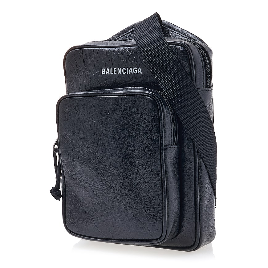 MEN'S EXPLORER CROSSBODY MESSENGER BAG IN BLACK