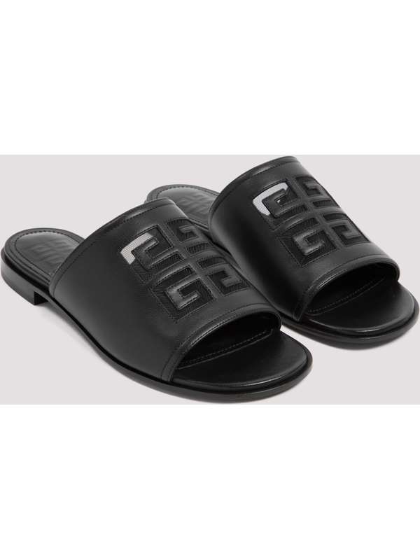 4G leather flat mules