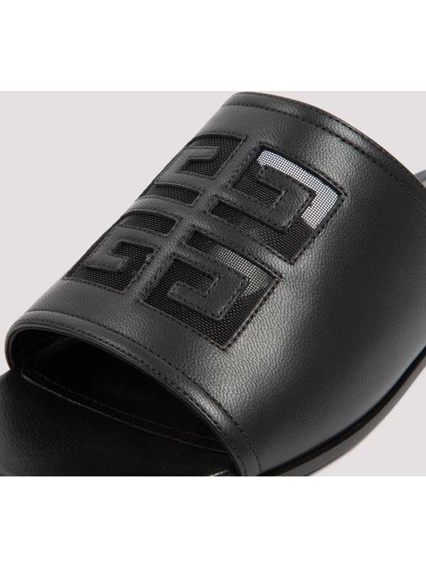 4G leather flat mules