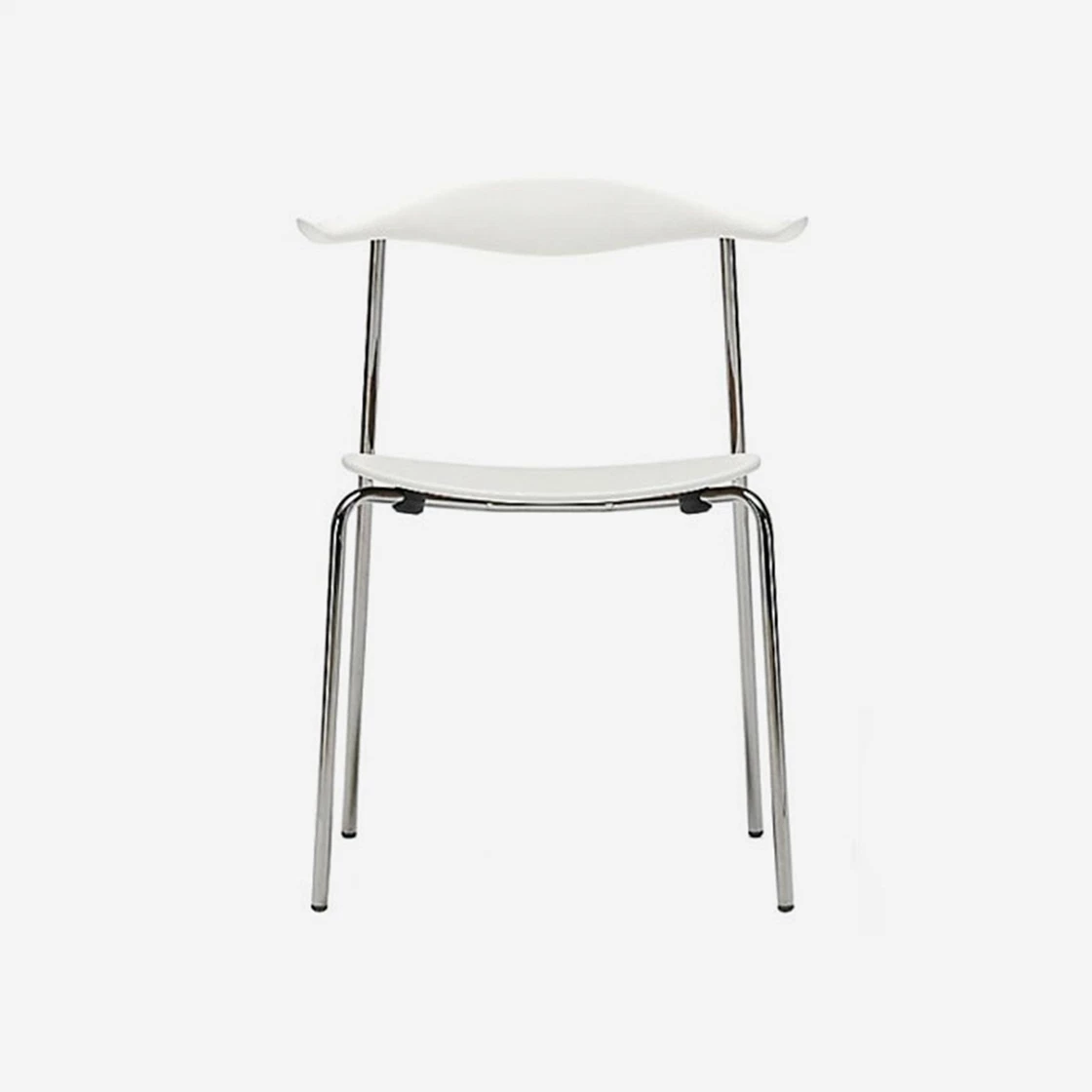 Carl Hansen & Son CH88T Chair Stainless Steel Beech & Natural White Painted Finish