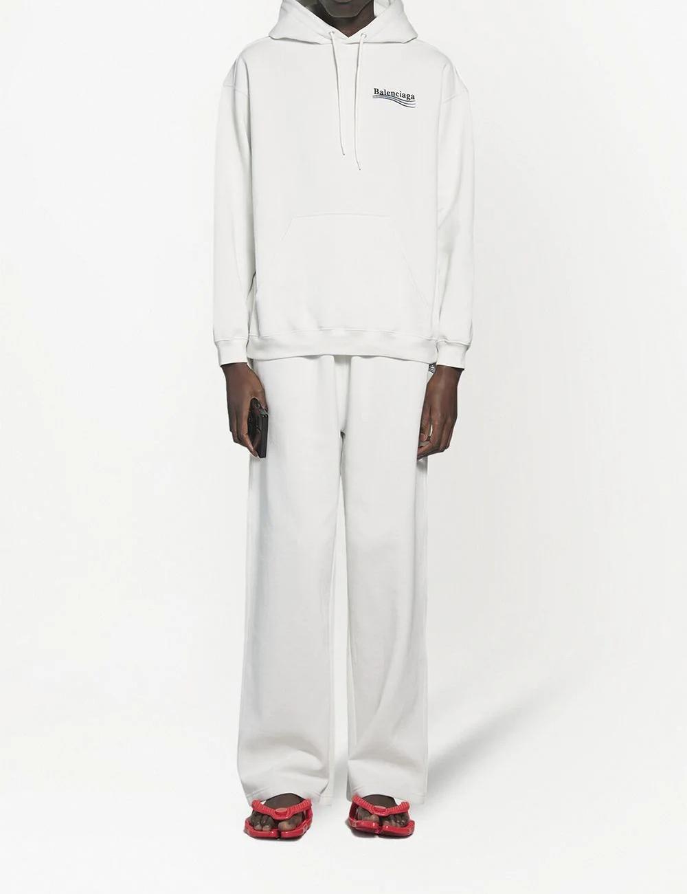 Logo embroidered medium fit hoodie