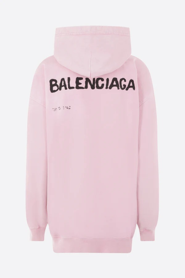 Hand-drawn logo hooded sweatshirt