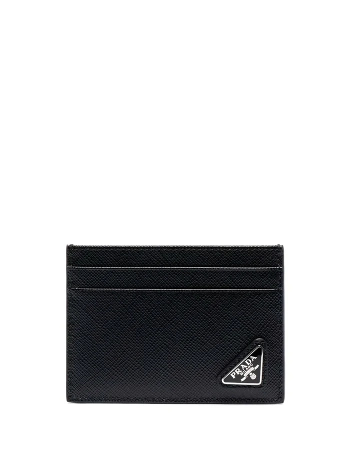 Prada Saffiano Leather Card Holder Black