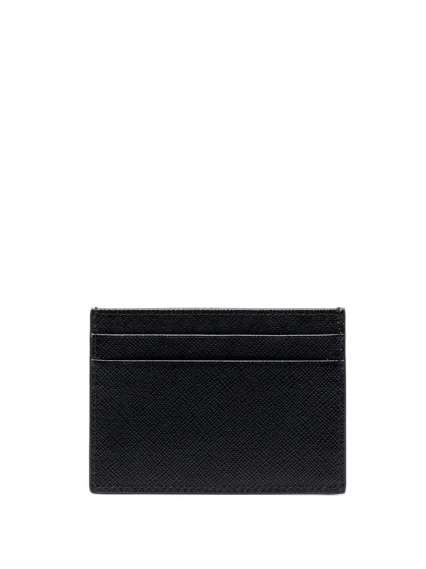 Prada Saffiano Leather Card Holder Black