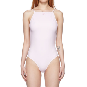 Pink Nylon One-piece Swimsuit In 5001 Light Pink
