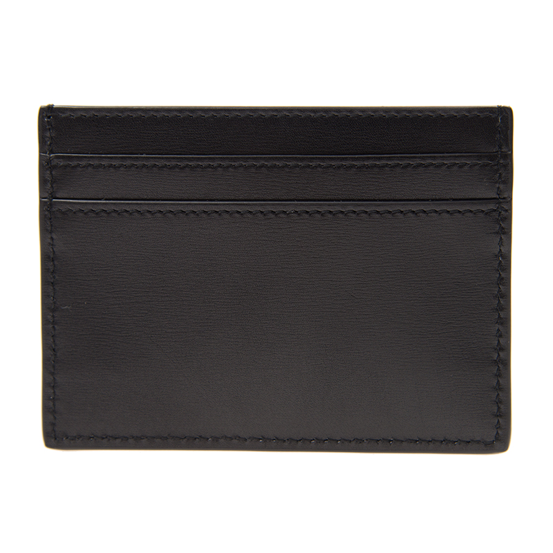 Saint Laurent Monogram Card Case in Smooth Leather Black