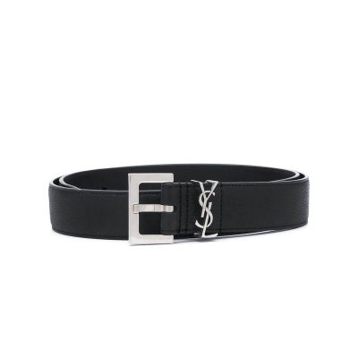 SAINT LAURENT PARIS Monogram Leather Belt