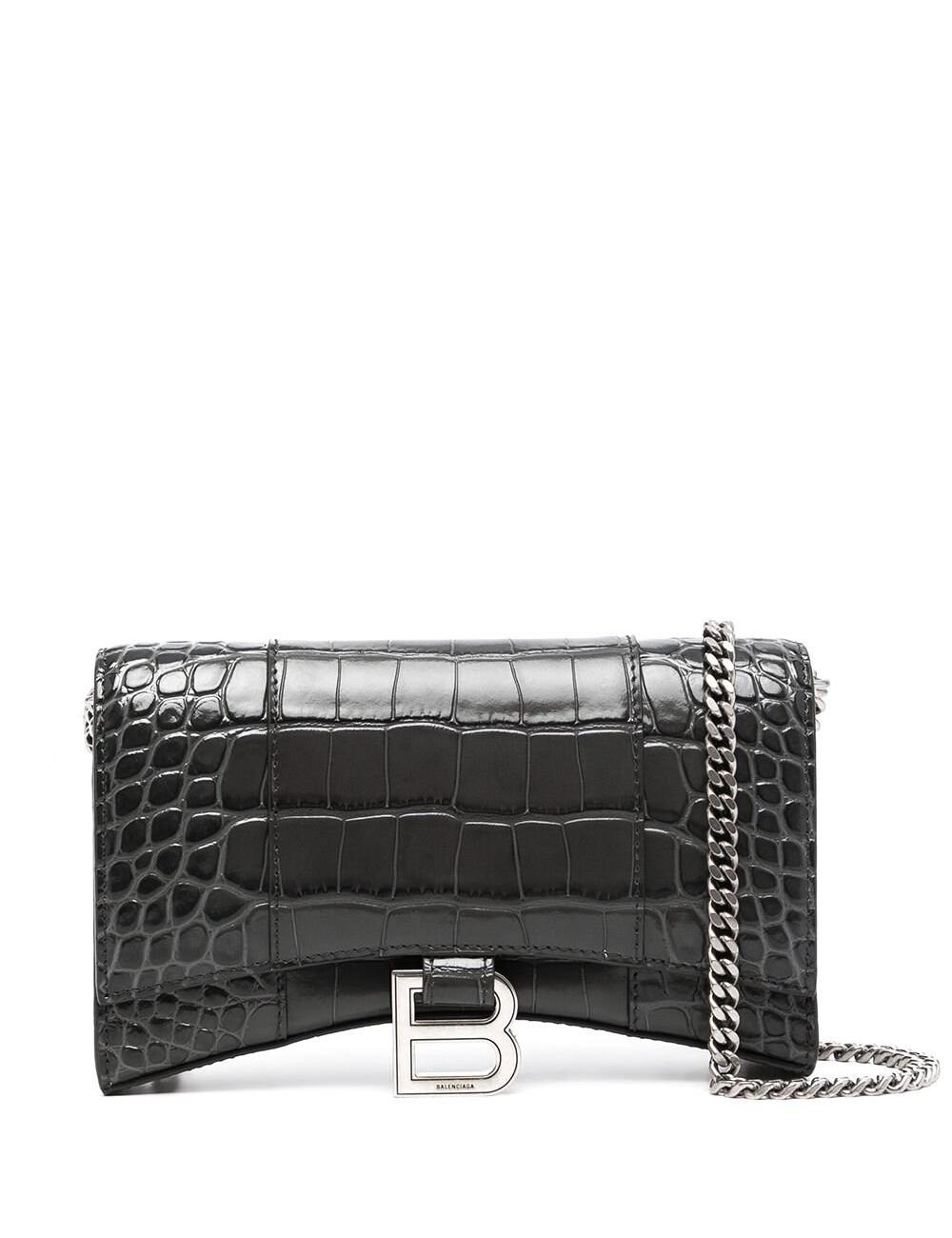 Crocodile Embossing Chain Wallet Bag