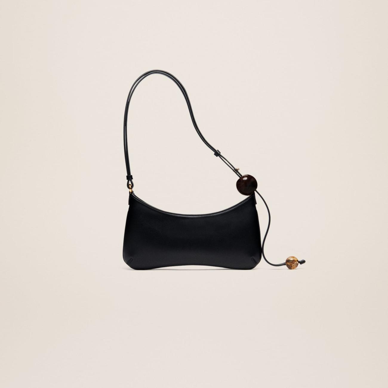 Le Bijou Pearl Beads Shoulder Bag black