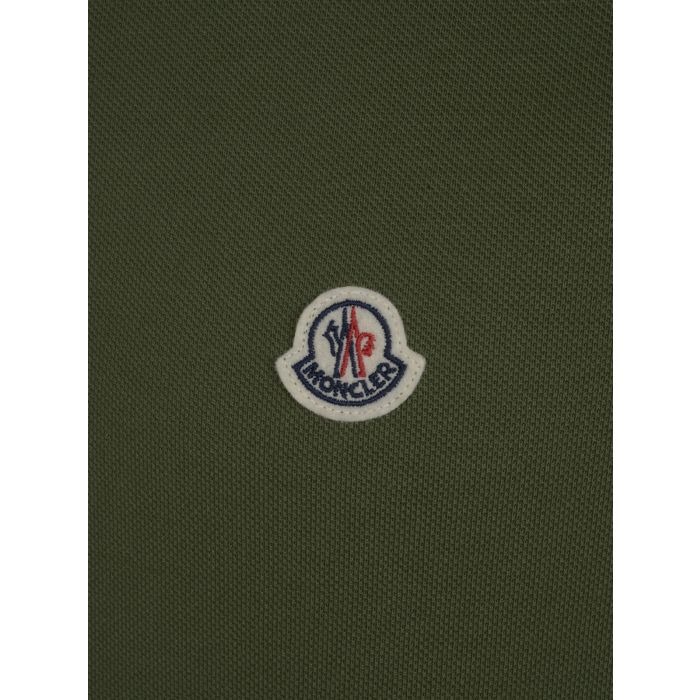 Logo patch short-sleeved pique green