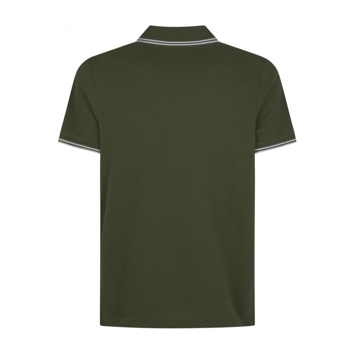 Logo patch short-sleeved pique green