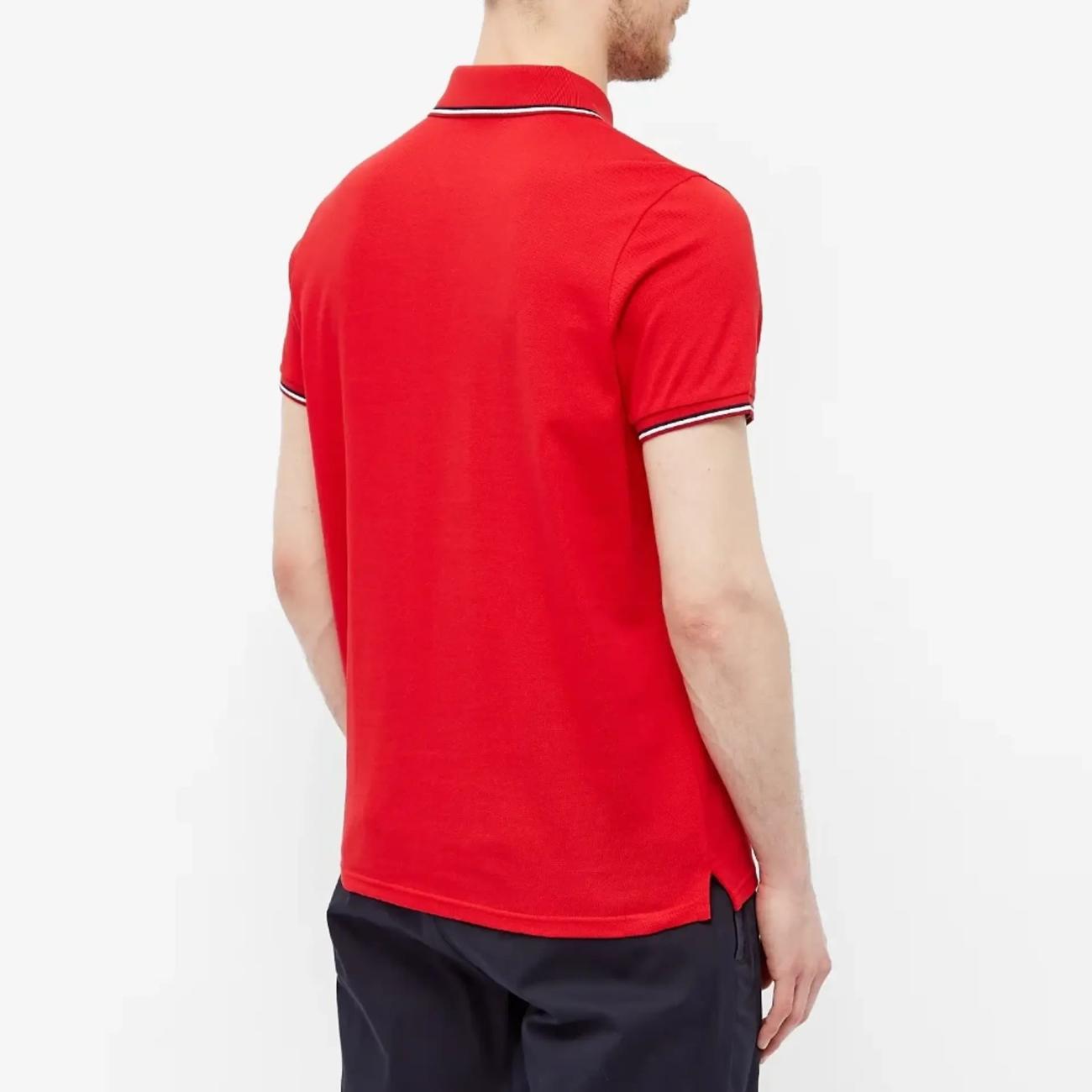 Logo patch short-sleeved pique red