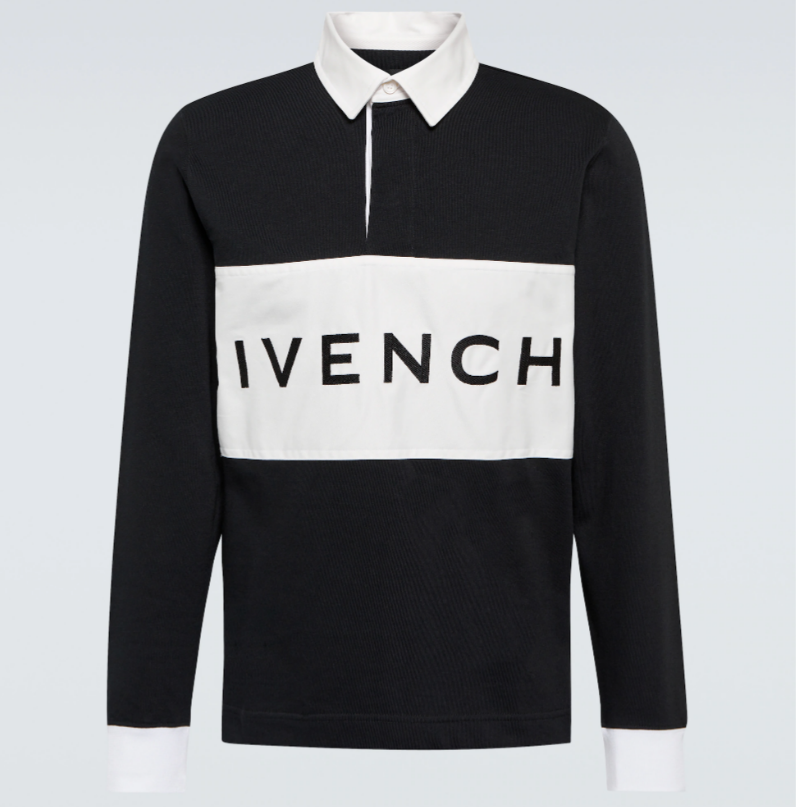 Givenchy Logo Printed Long-Sleeved Polo Shirt