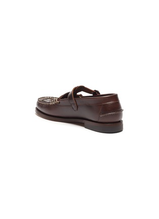 FERRIOL' WOVEN T-BAR LEATHER LOAFERS