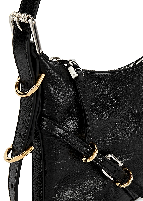 Leather Mini Voyou Bag Black