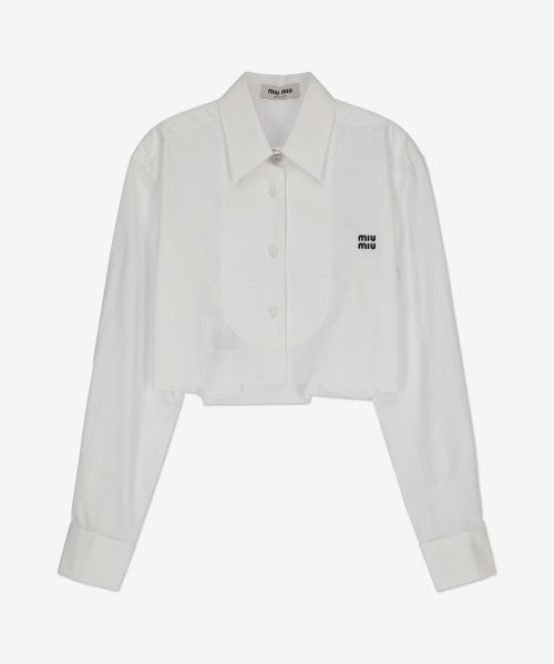 Women's Logo Cropped Shirt - White 