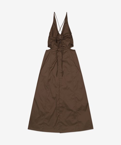 Women's Stretch Cotton Dress - Teak