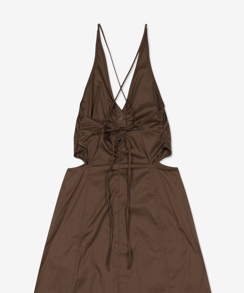 Women's Stretch Cotton Dress - Teak