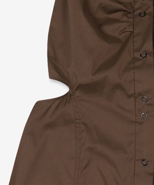 Women's Stretch Cotton Dress - Teak