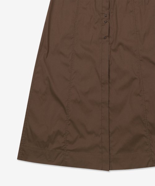 Women's Stretch Cotton Dress - Teak