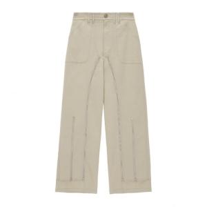 DOUBLE ZIPPER CHINO PANTS IN BEIGE