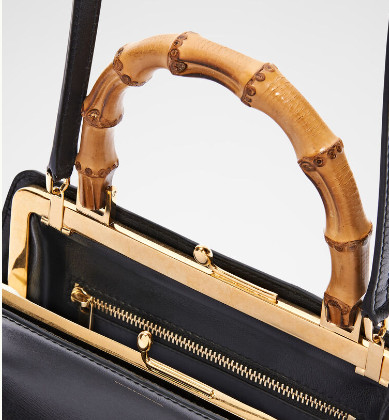 Leather mini bag with metal frame and embossed Jil Sander logo 