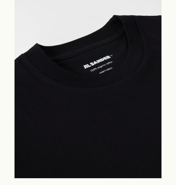 (3 Pack) Jil Sander Organic Cotton T-Shirt Set Black 
