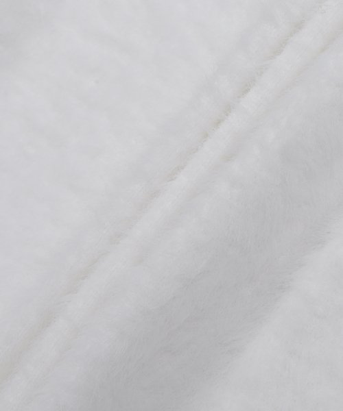 Women's hairy slim knit - white