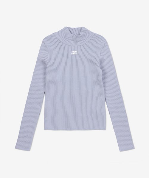 Women's High Neck Knit - Dark Lilac
