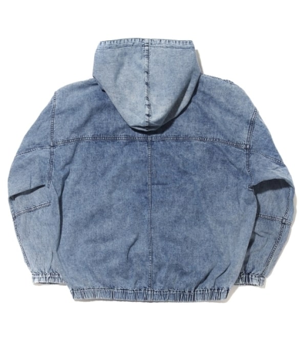 blood denim hooded sweatshirt