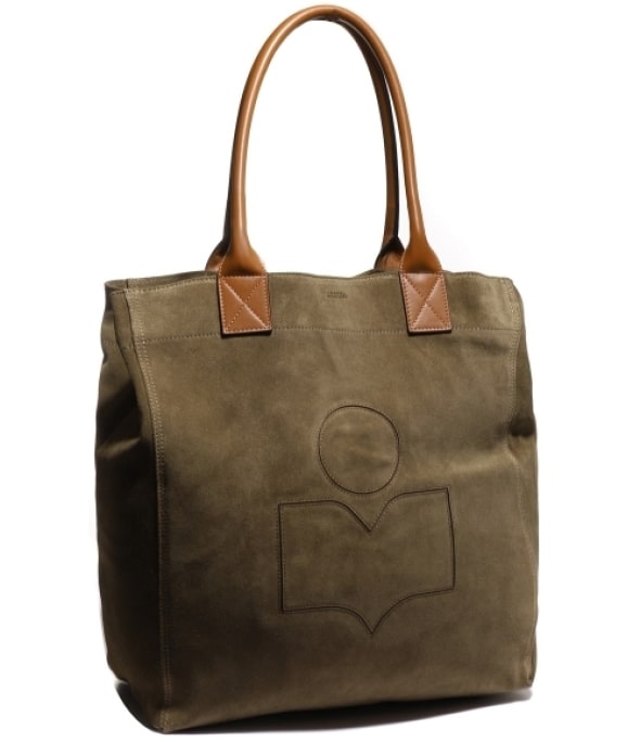 Yenky suede logo tote bag
