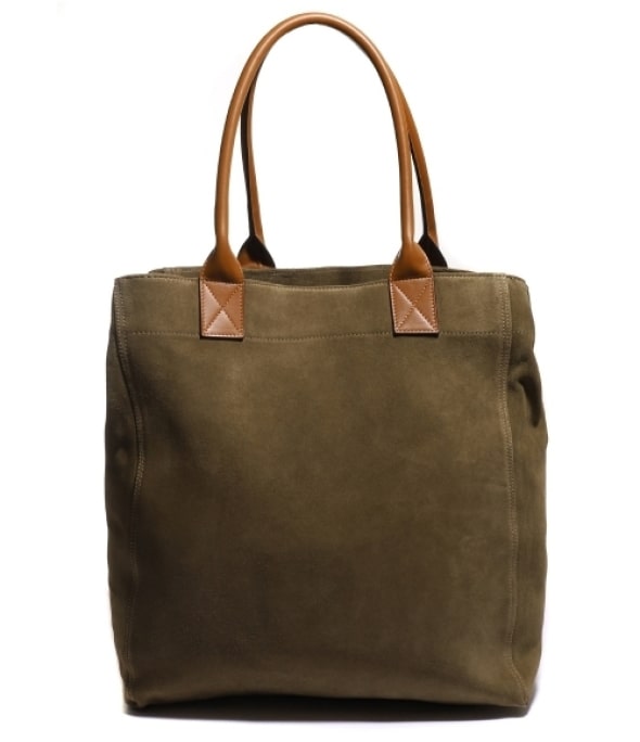 Yenky suede logo tote bag