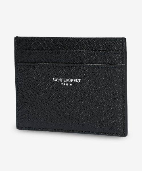 Common Embo Leather Credit Card Holder - Black