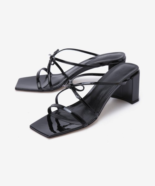 Women's June Patent Leather Sandals - Black