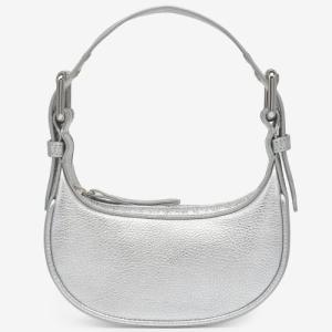 Women's Mini Soho Flat Grain Leather Tote - Silver