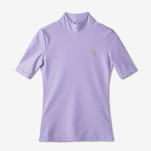 Women's High Neck Jersey T-Shirt - Lilac