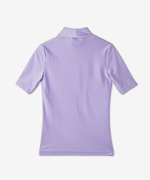 Women's High Neck Jersey T-Shirt - Lilac