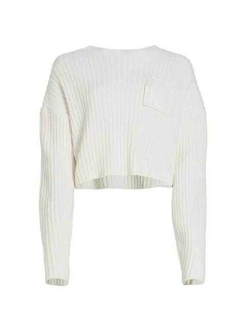 Caria cropped cable knit sweater