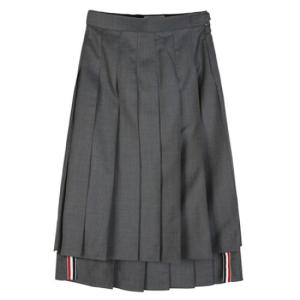 RWB Tab Dropback Super 120 Count Wool Pleated Skirt