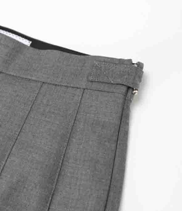 RWB Tab Dropback Super 120 Count Wool Pleated Skirt