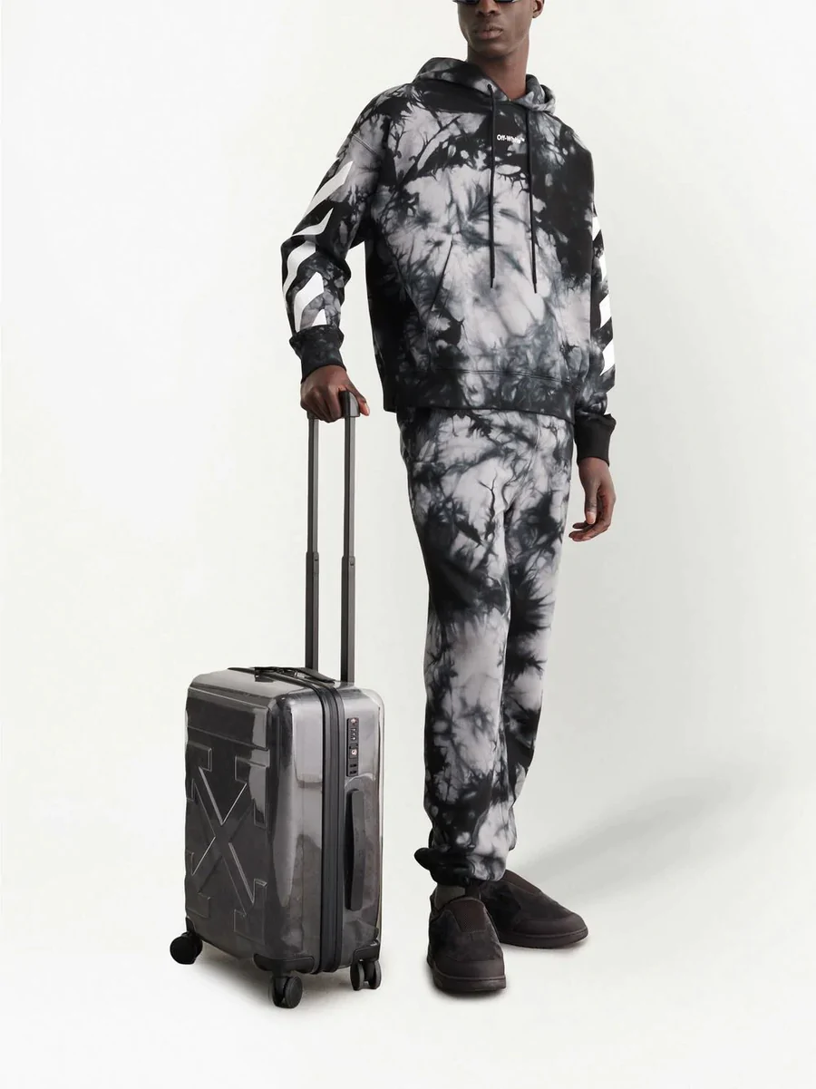 Universal Arrow Translucent Travel Suitcase - Black 