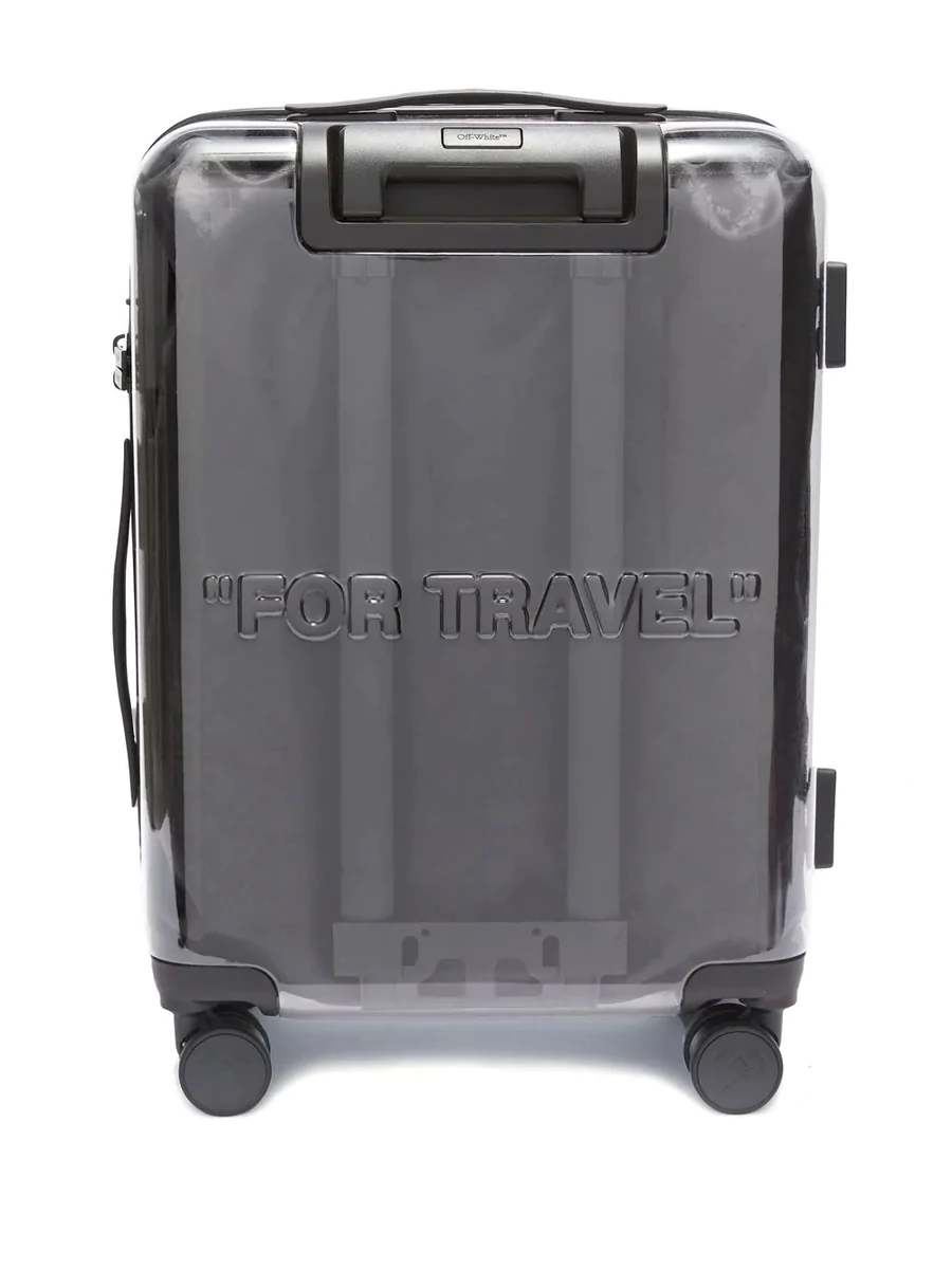 Universal Arrow Translucent Travel Suitcase - Black 
