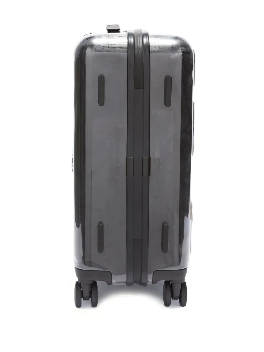 Universal Arrow Translucent Travel Suitcase - Black 