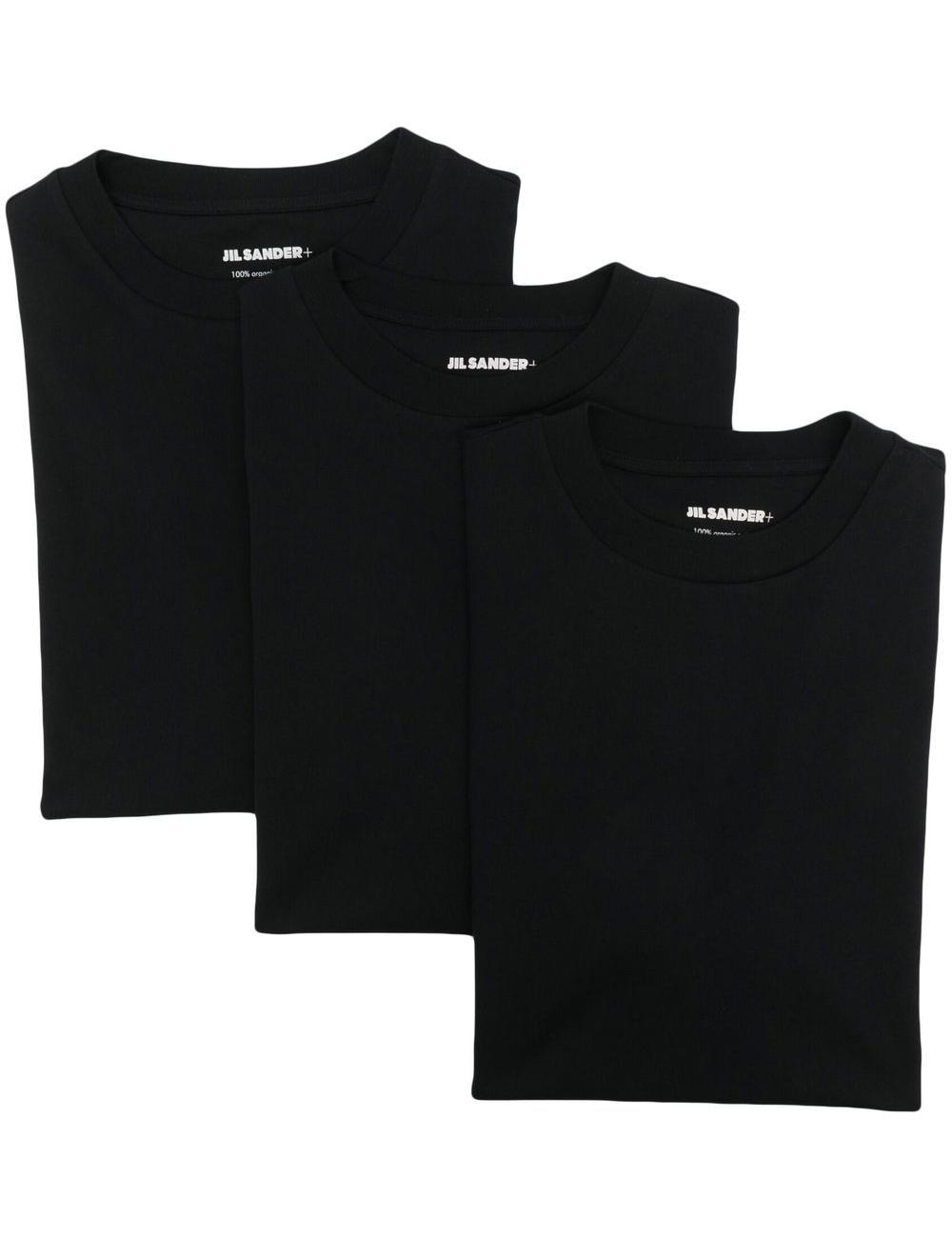 (3 Pack) Jil Sander Organic Cotton T-Shirt Set Black 
