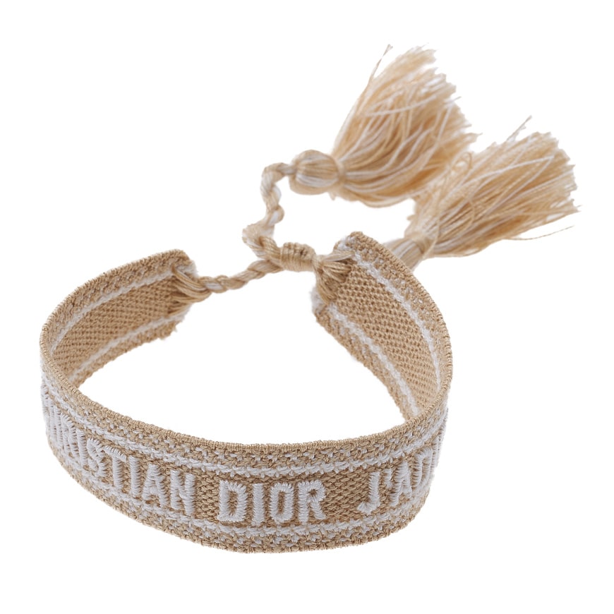Dior Jadior Multicolor Woven Cotton Set of Two Adjustable Tassel Bracelets  Dior  TLC