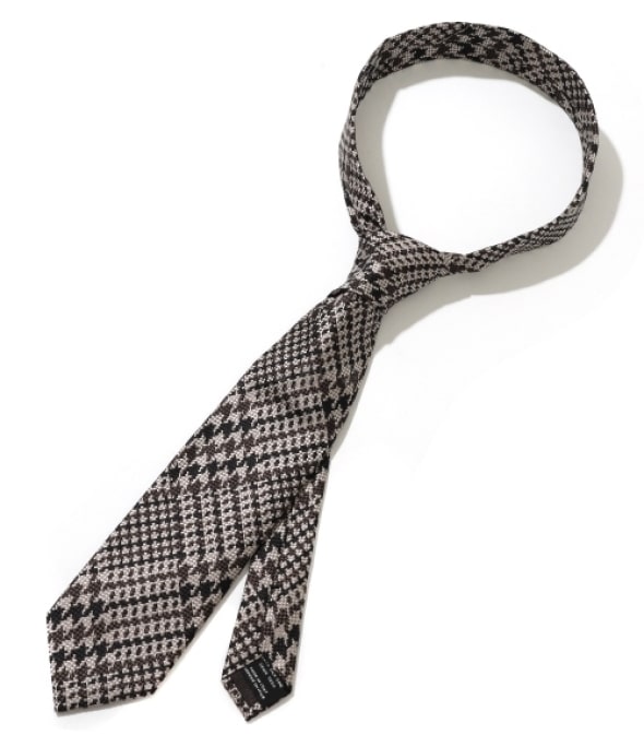 pattern silk tie