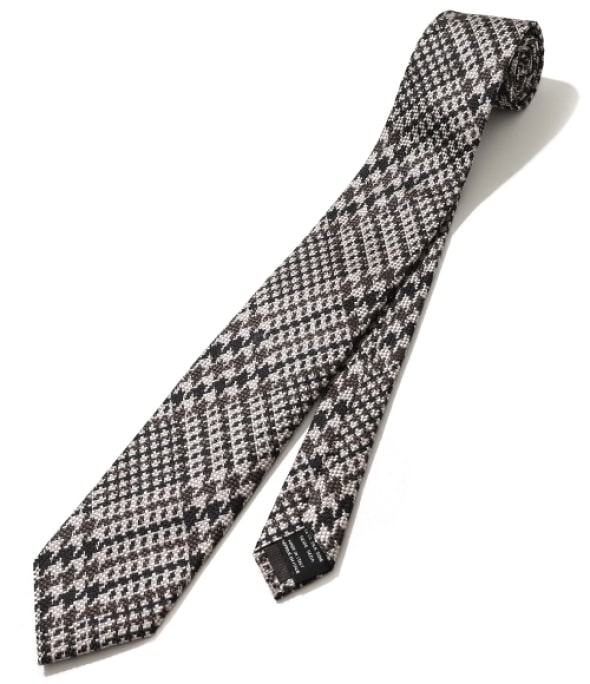 pattern silk tie